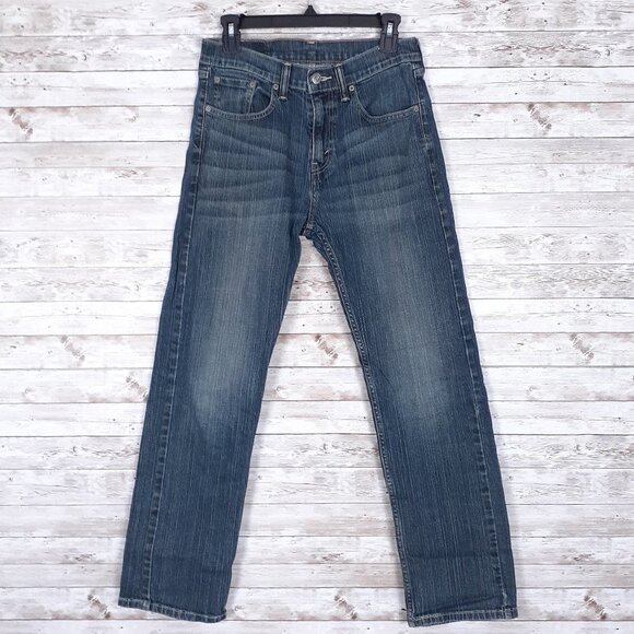 Levis 505 Mens Jeans 29x30 Straight Blue 367A - Picture 1 of 4